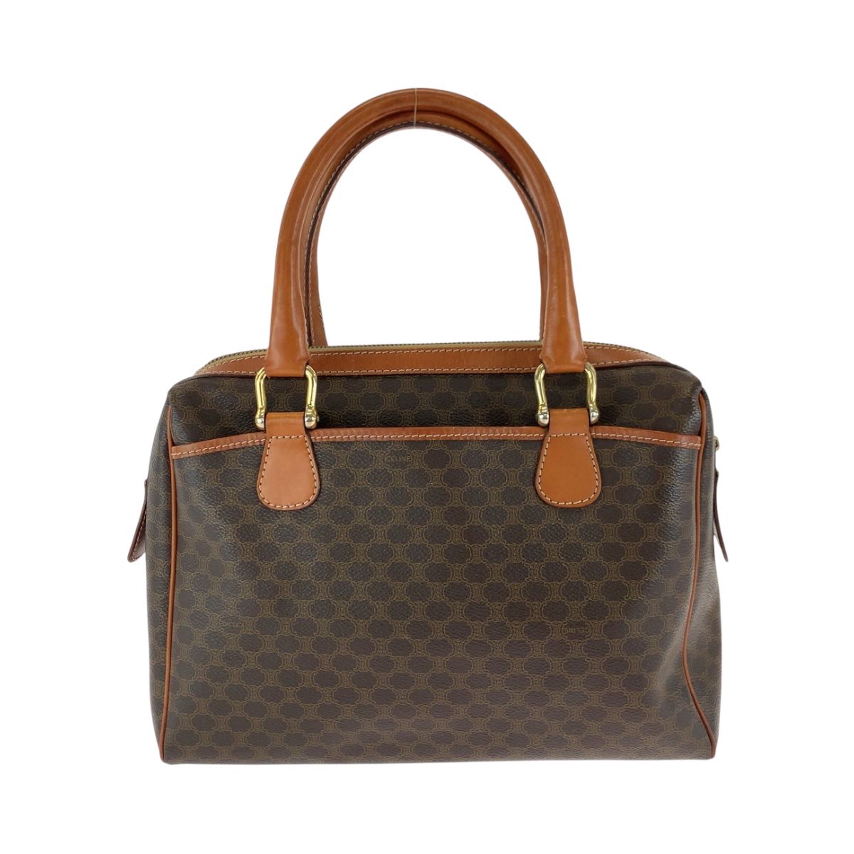 CELINE セリーヌ マカダム ブラウン ゴールド金具 PVC MC96