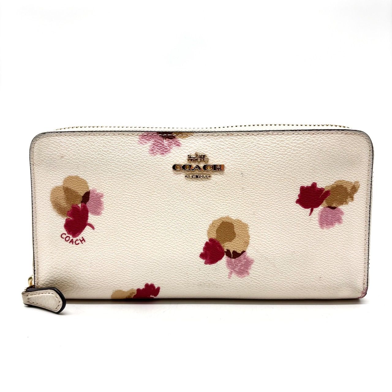 良品】 COACH コーチ 長財布 ロングウォレット ラウンドファスナー 