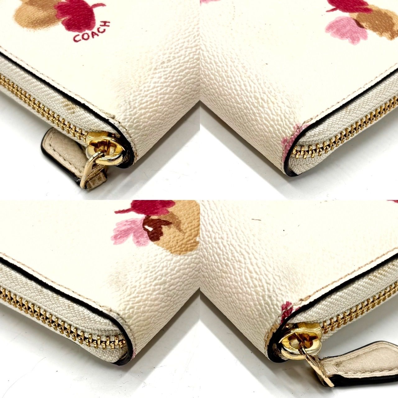 良品】 COACH コーチ 長財布 ロングウォレット ラウンドファスナー 