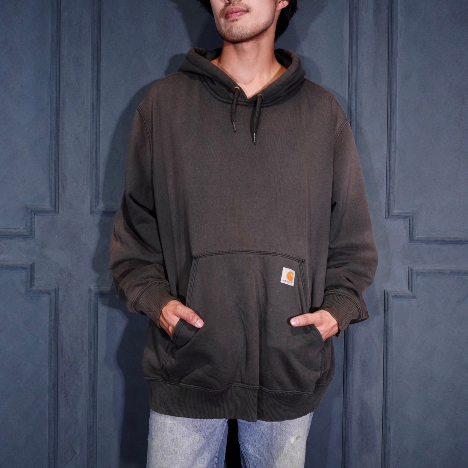 USA VINTAGE carhartt FADED DESIGN HOODIE アメリカ古着カーハートフェードデザインフーディ パーカー