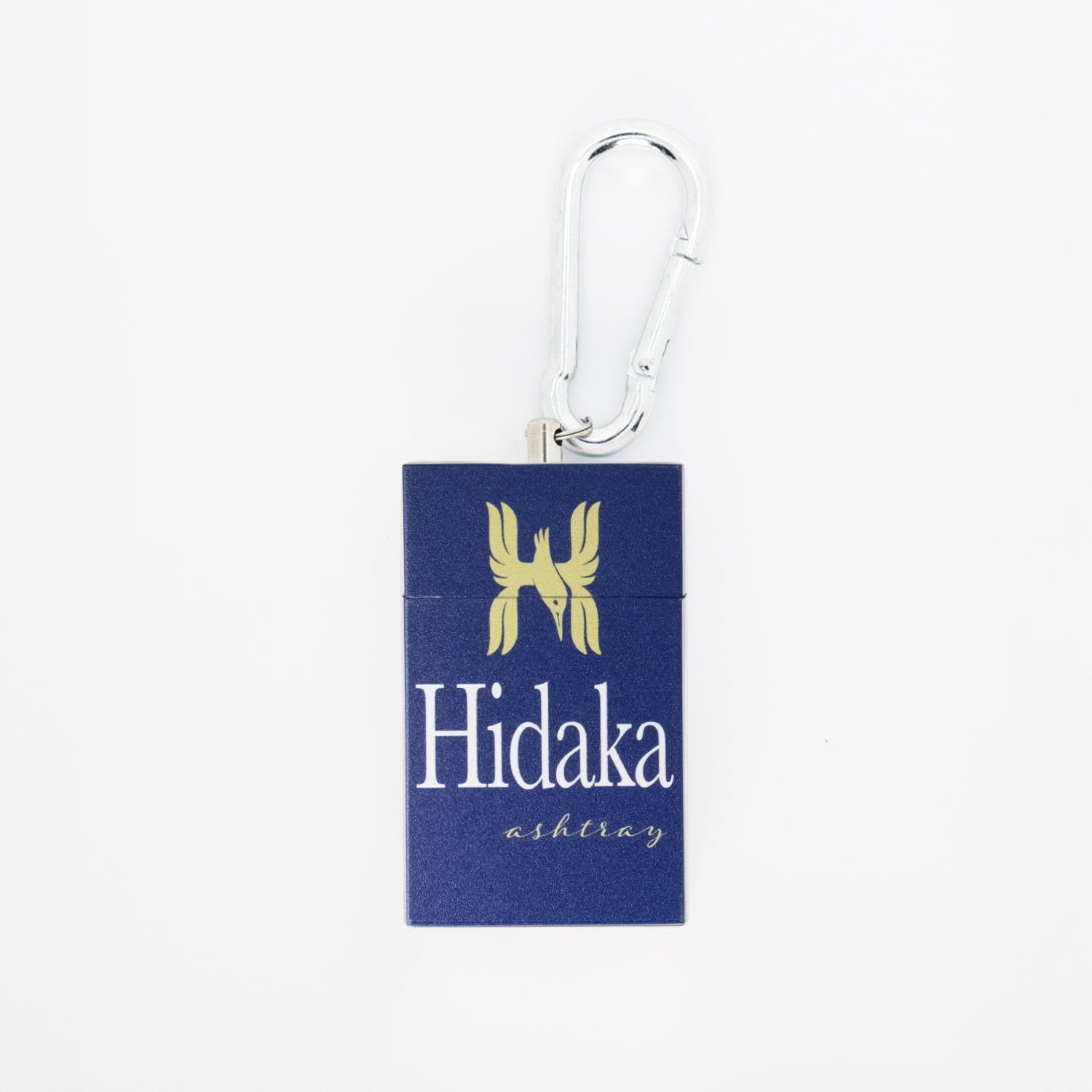 HIDAKA PORTABLE ASHTRAY PEACE NAVY 携帯灰皿 ポータブル アッシュトレイ キーリング キーホルダー カラビナ ネイビー