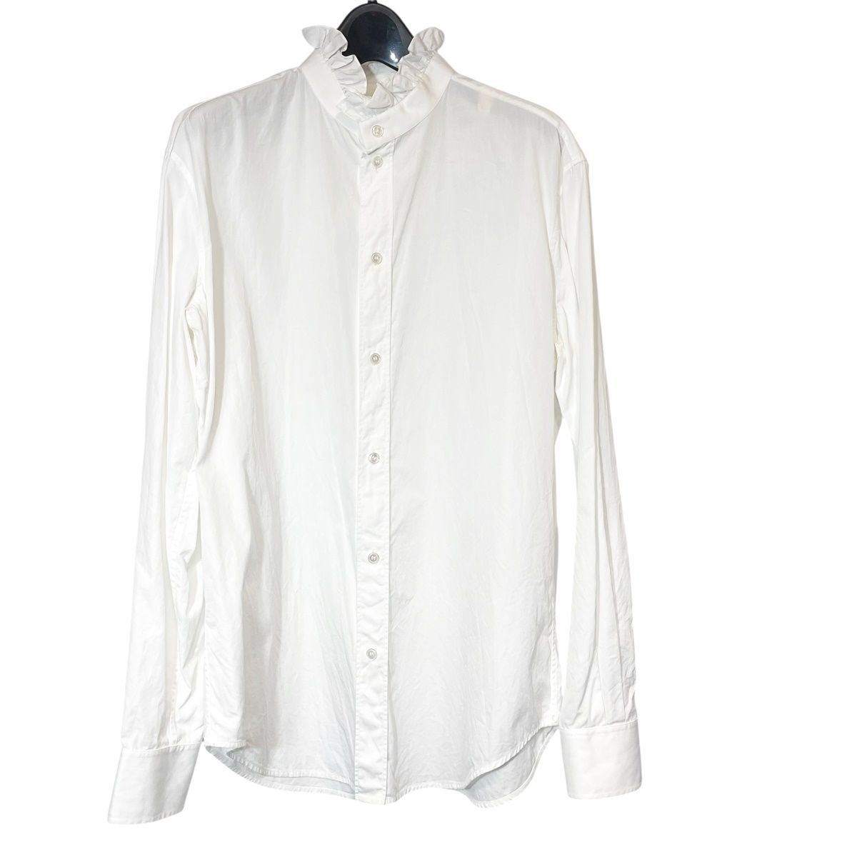 CELINE セリーヌ 襟フリルシャツ シャツ ブラウス カジュアルシャツ サイズ41 ホワイト RD