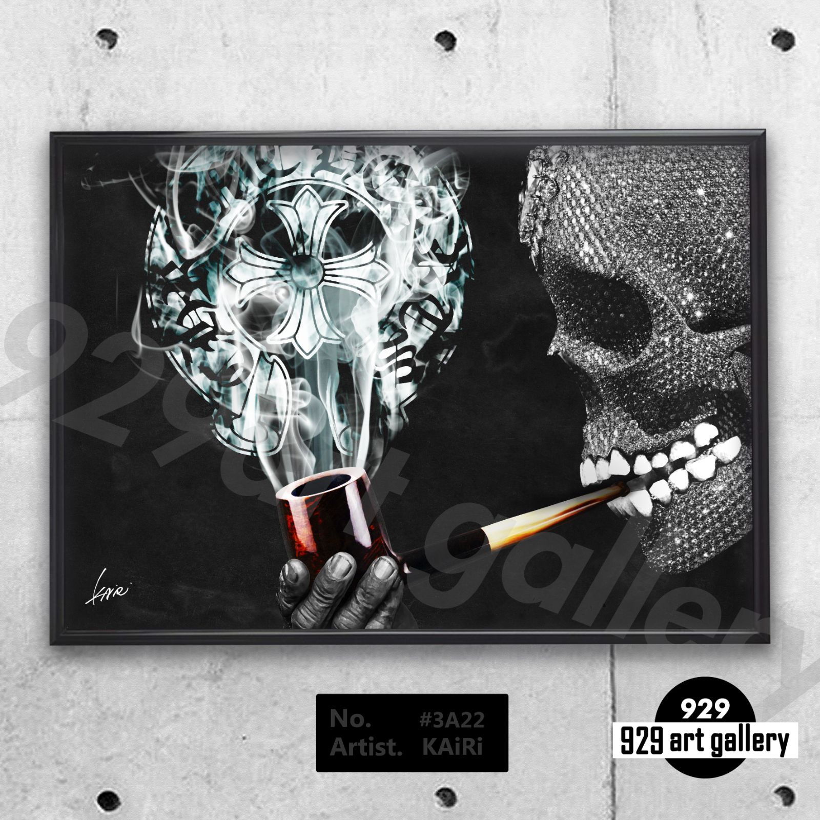 CHROMEHEARTS type☆オマージュアートインテリアポスター#322☆ドクロ