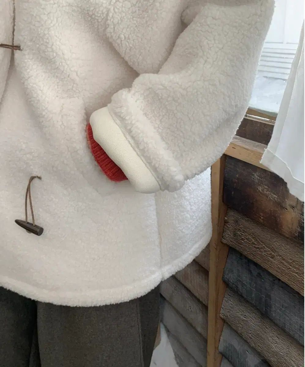 フリース トグルボタン コート 4 3 COLOR