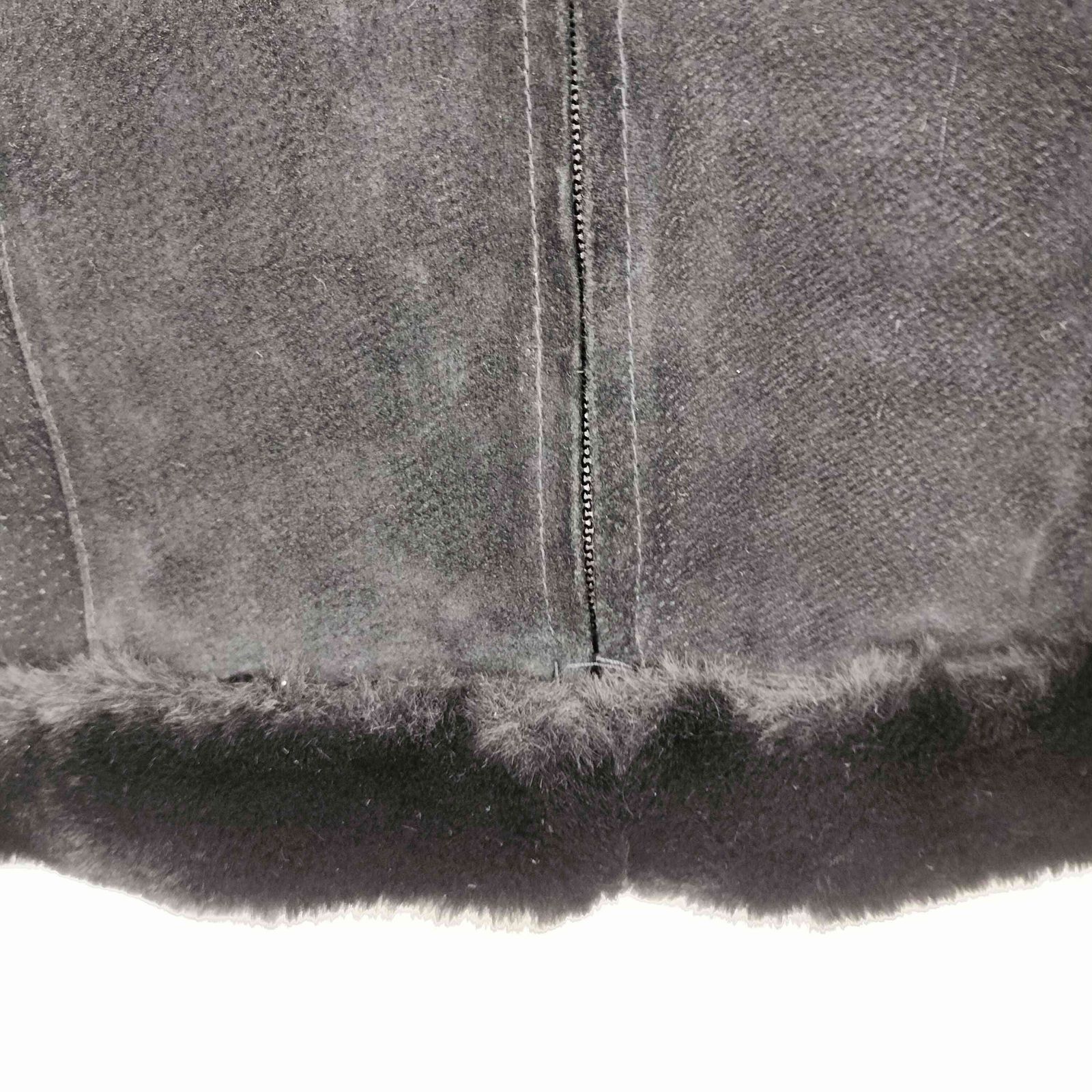  ユーズドフルギ 古着 ピッグスキン フーデッドムートンコート レディース 表記無 その他 レザージャケット ライダース