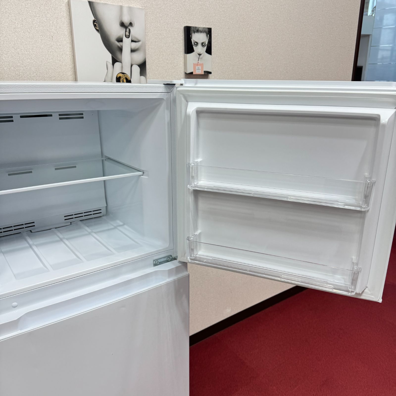 東京23区送料無料 美品ヤマダ2ドア冷蔵庫 2021年製236L YRZ-F23H1 洗浄