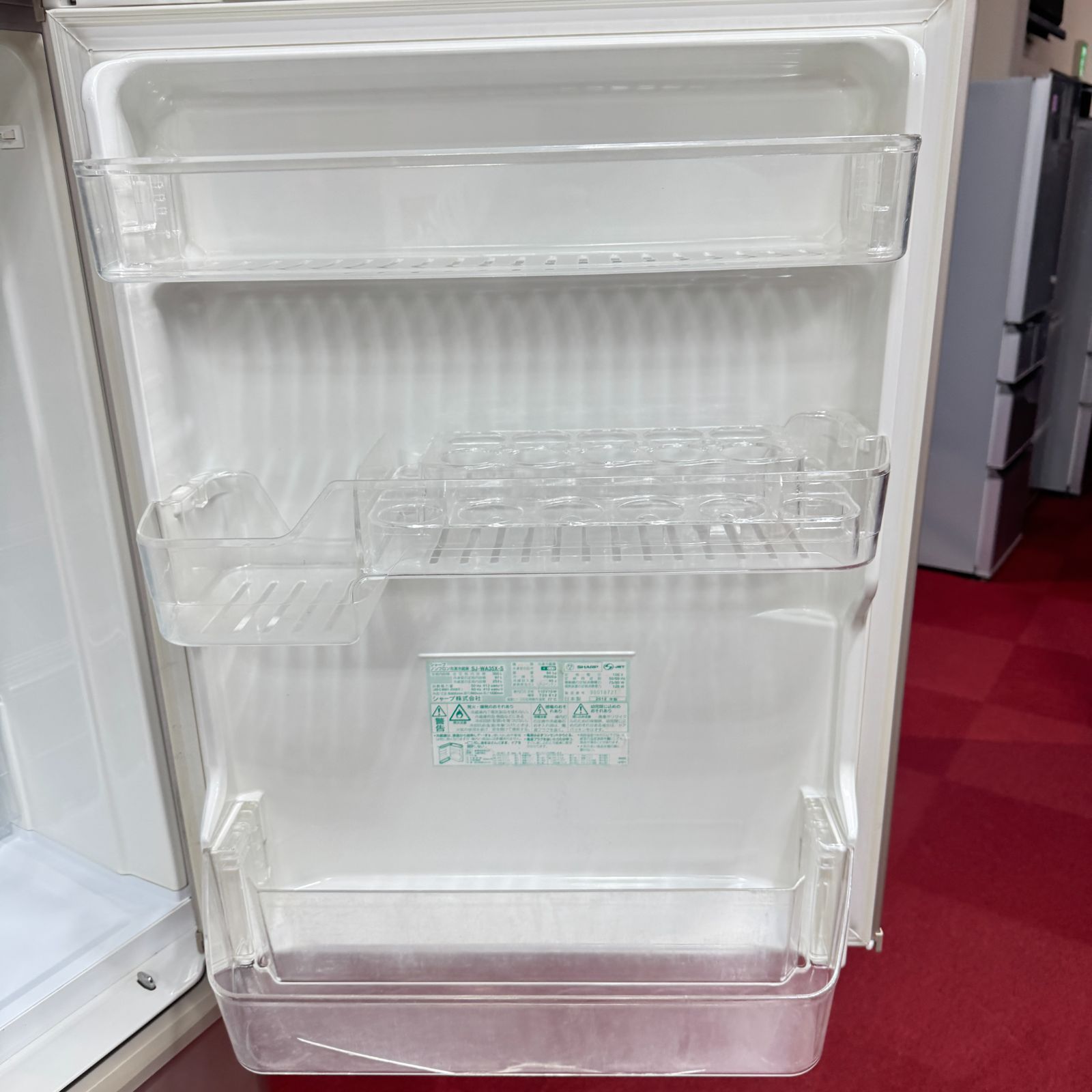 東京23区送料無料 美品シャープ3ア冷蔵庫 2012年製350L SJ-WA35X-S
