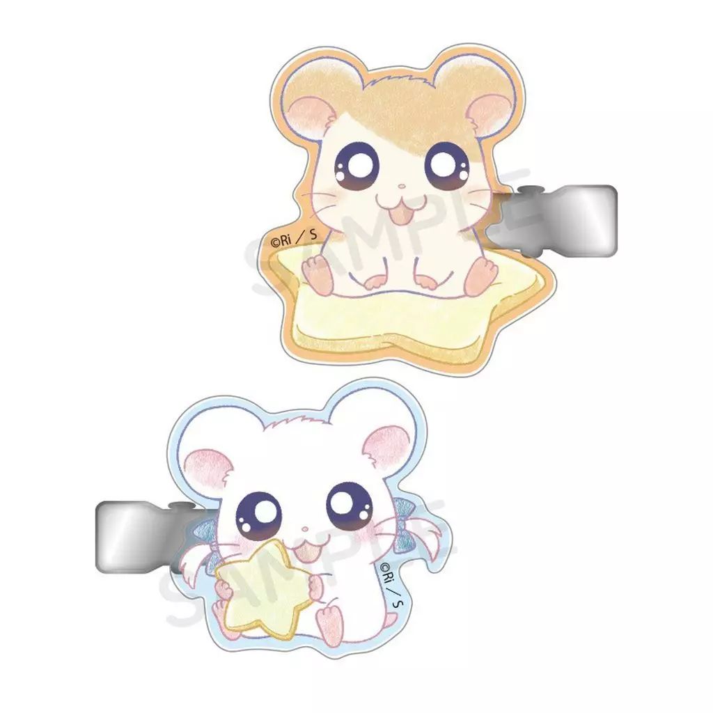 ハム太郎　リボンちゃん　ヘアクリップセット　ハム太郎　フェア　描き下ろし　限定品 新品】アクセサリー(非金属) A.ハム太郎＆リボンちゃん Twinkle Dreams