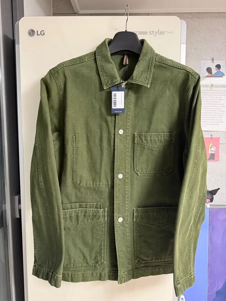 44 ドレイクス ヘビー ツイルコットン チョアジャケット カーキ ジャケット