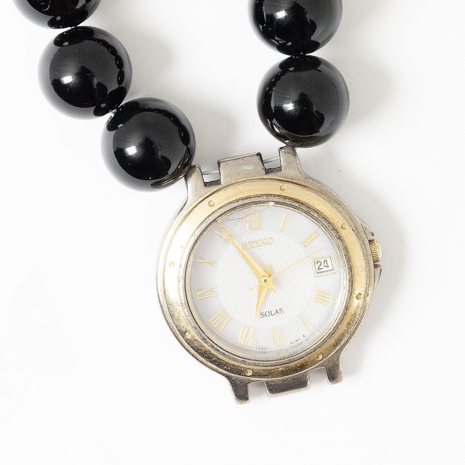 HIDAKA ORBIT WATCH COLLAR ONYX BLACK チョーカー ネックレス ショートネックレス ブラックオニキス ヴィンテージウォッチ ブラック