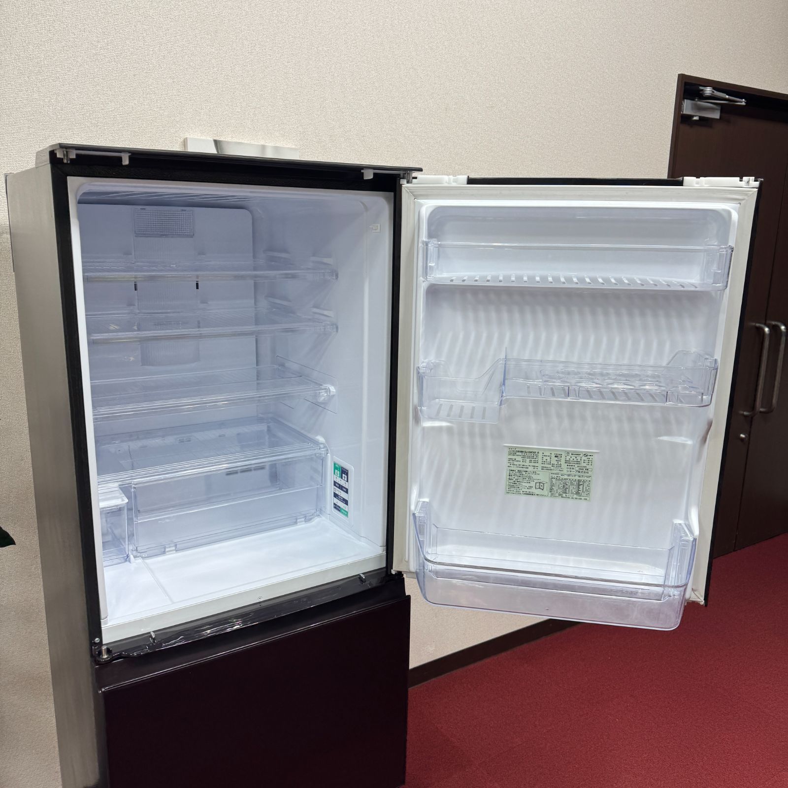 東京23区送料無料 美品シャープ3ドア冷蔵庫 2020年製350L 製氷有り SJ