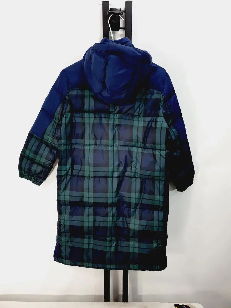 ポロラルフローレン キッズ ロングダウンジャケット タータンチェック ダウンコート ネイビー グリーン s 8 y