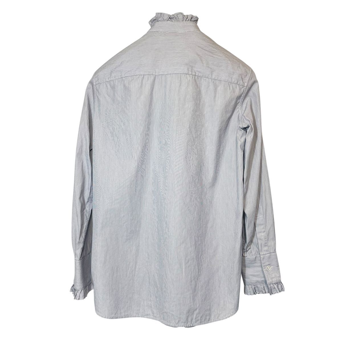 CELINE セリーヌ ストライプ ブラウス シャツ カジュアル サイズ34 ブルー RD