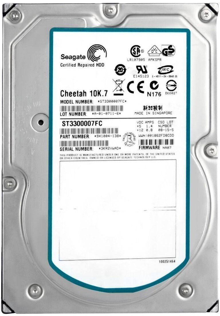 3年保証 Seagate St 3300007 fc 300 gb Cheetah 10 k 7 10000 rpm 8 mb Fibre Channel 3