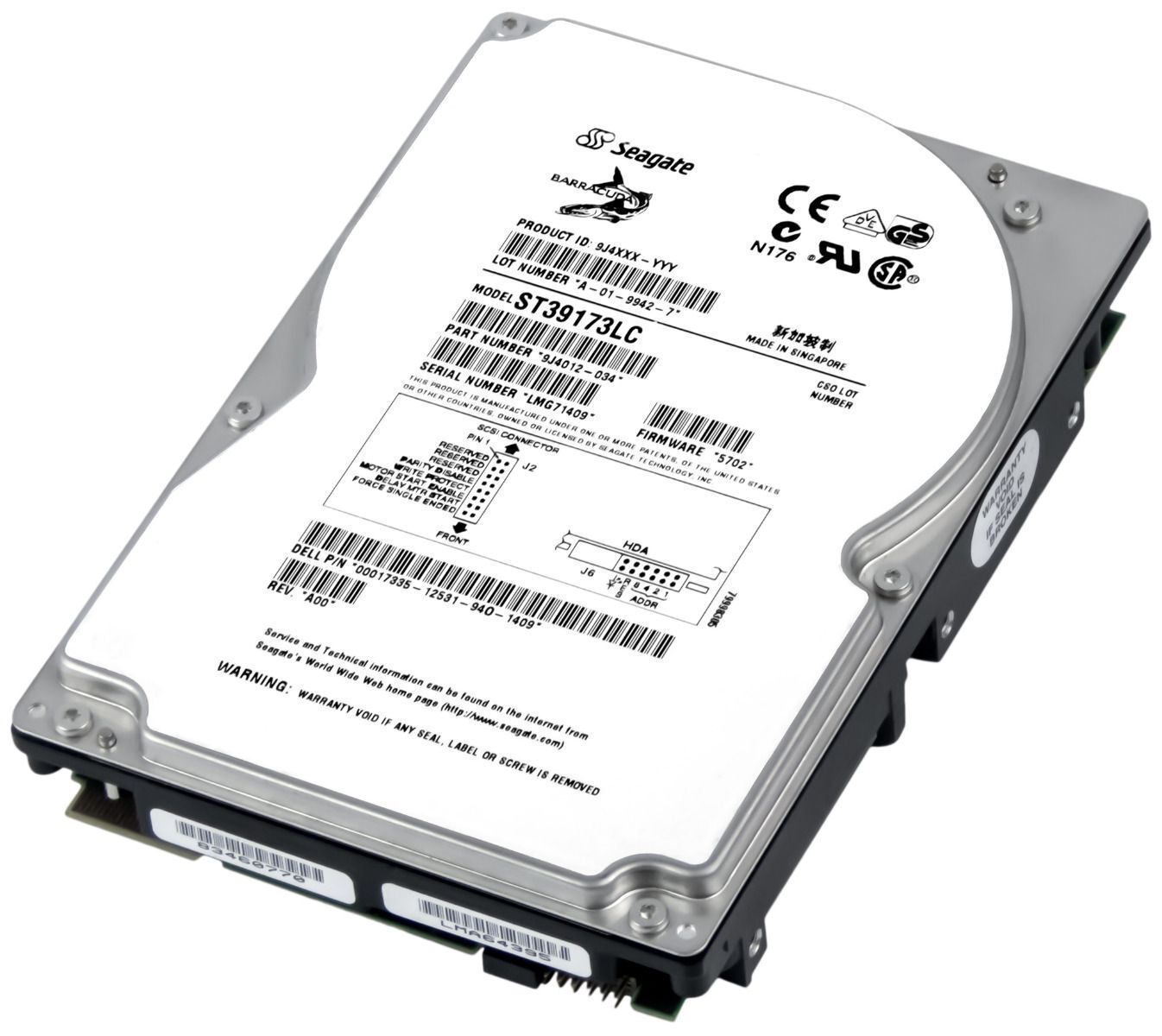 3年保証 Hard Drive Dell 9 1 GB 7200 RPM SCSI Ultra 2 512 KB 3