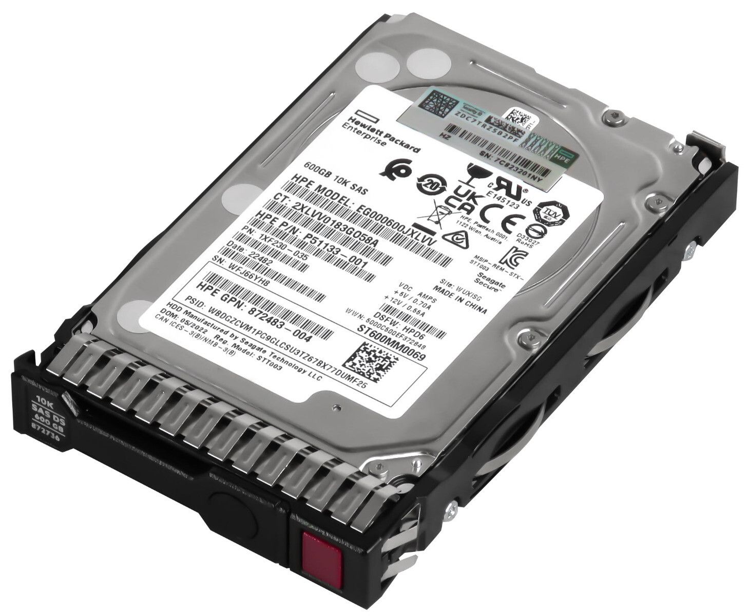 3年保証 Hard Drive HP P 51133 001 872736 600 GB 10 K SAS 3 2 5