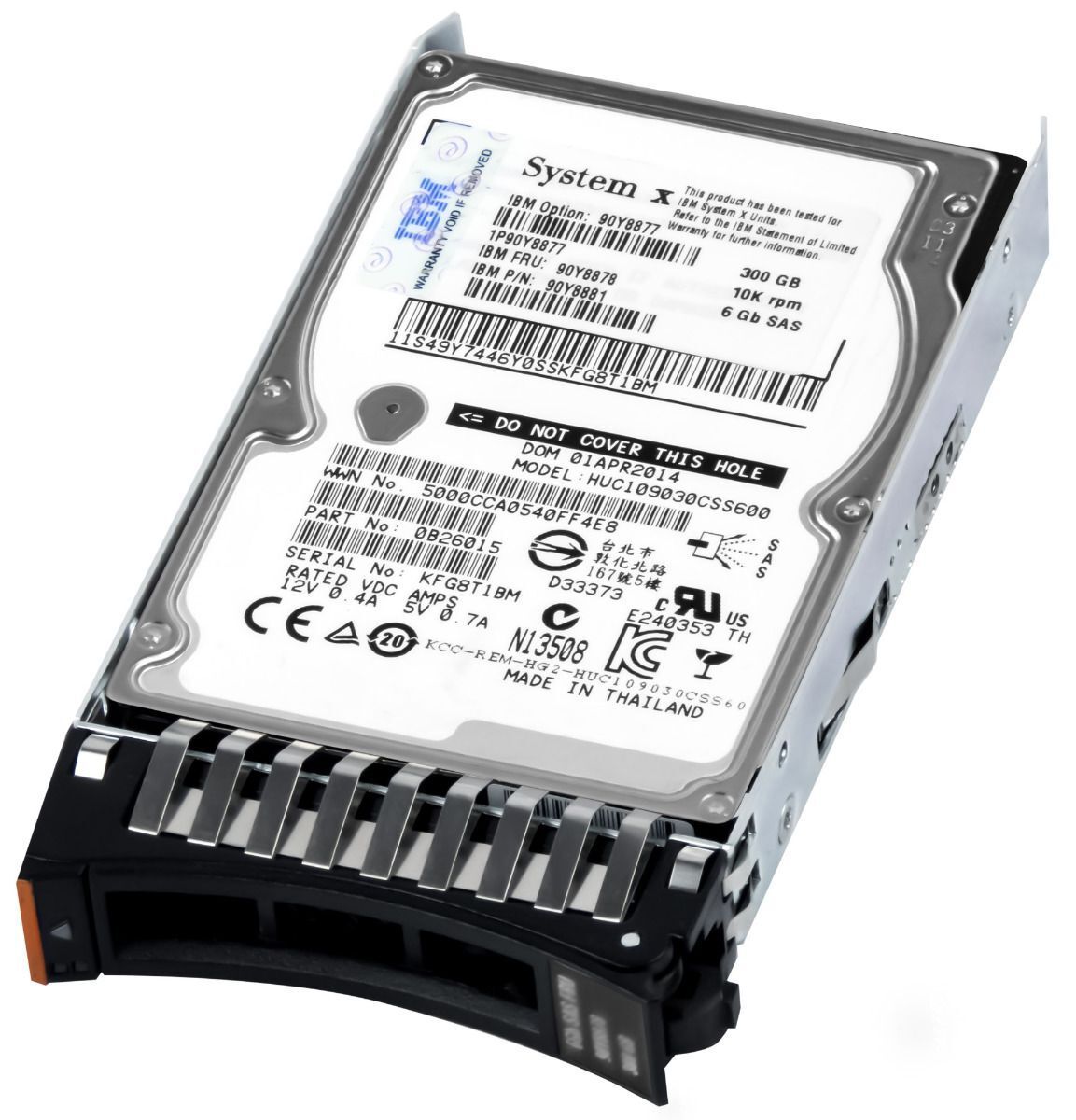 3年保証 Hard Drive IBM 90 Y 8878 8881 300 GB SAS 2
