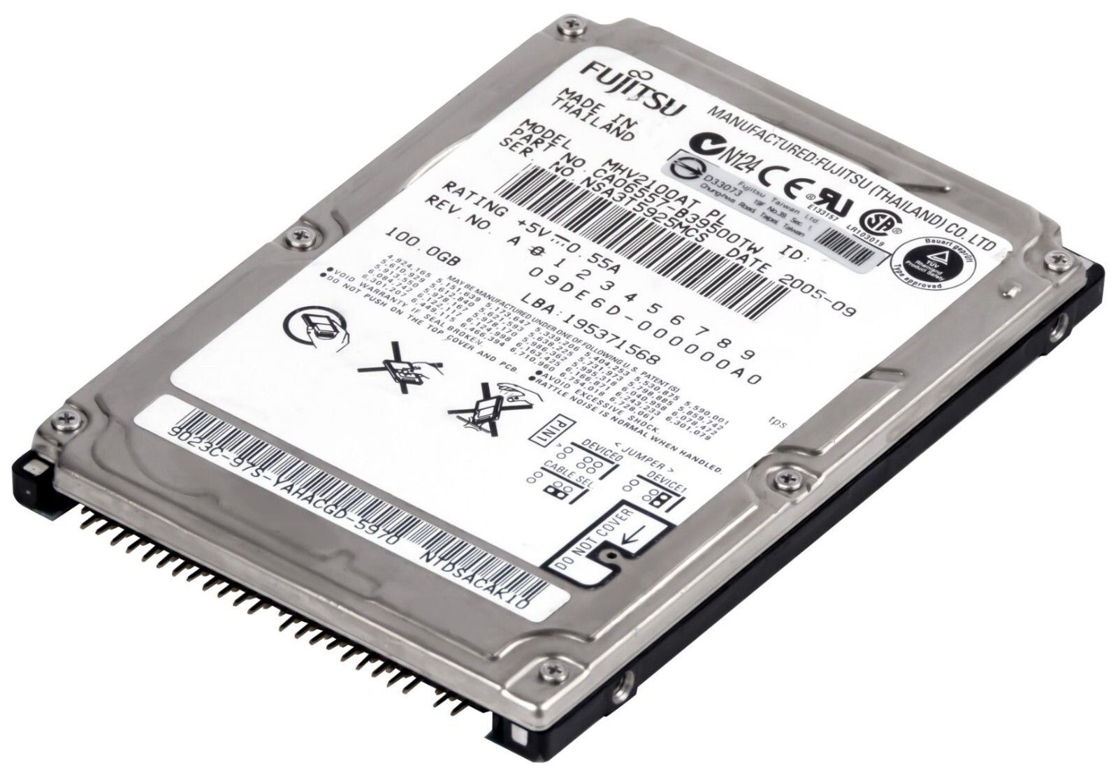 3年保証 Hard Drive Fujitsu 100 GB 4200 RPM 8 MB Cache ATA IDE 2 5 Inch