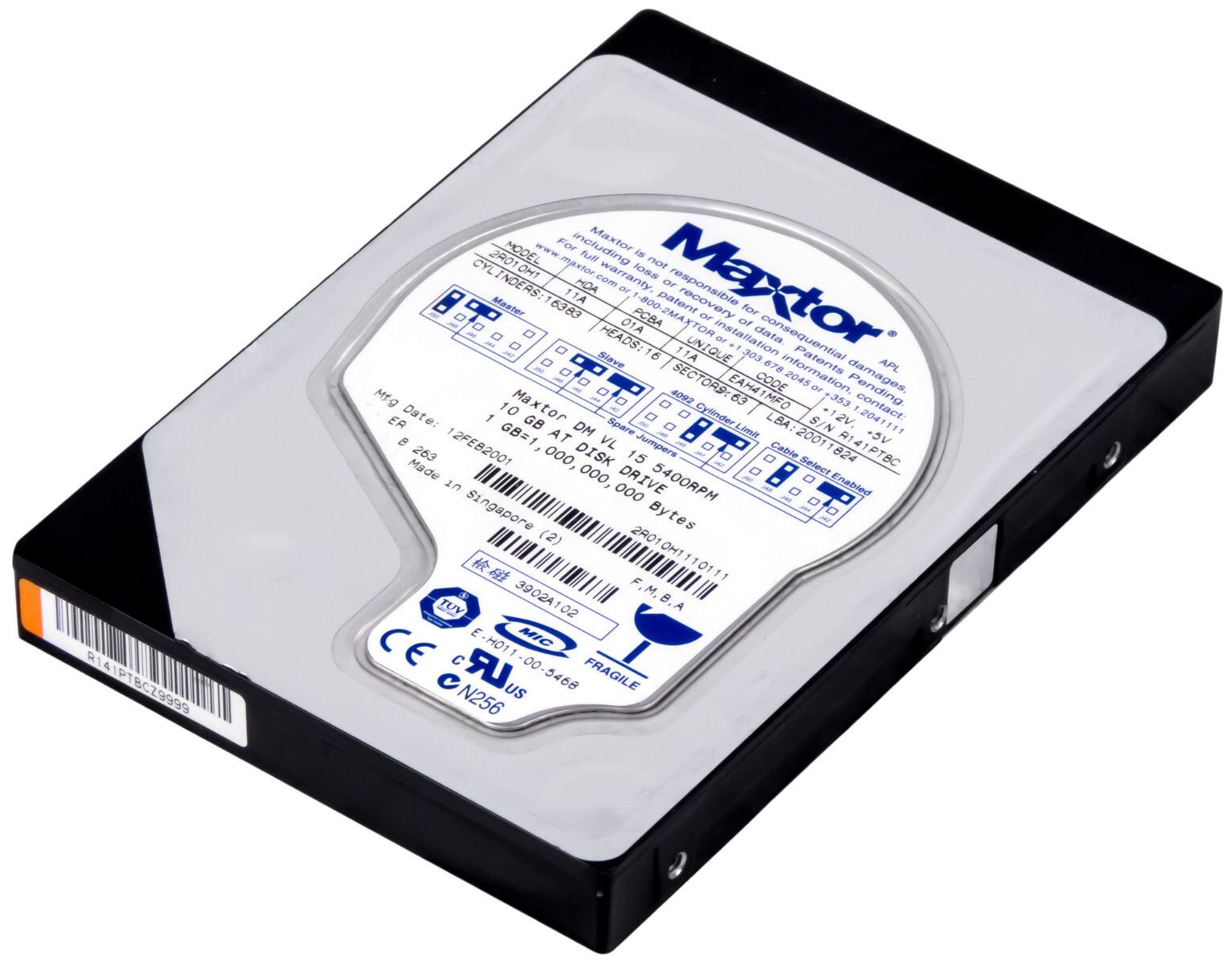 3年保証 Hard Drive MAXTOR Fireball 531 DX 2 R 010 H 1 10.2 GB 5.4 k MB ATA 3.5