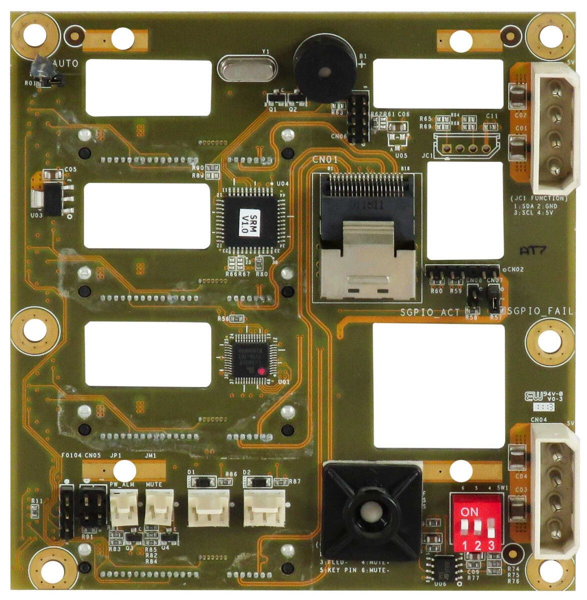 3年保証 Hard Drive Backplane Chenbro Mini-SAS - SAS SATA 6 GBs 4