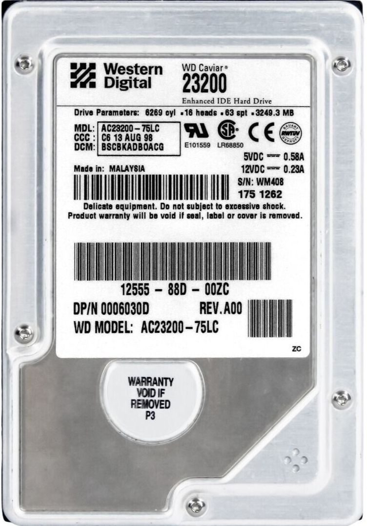 3年保証 Hard Drive Dell C 23200-75 LC 3.2 GB 5400 RPM 256 KB ATA IDE 3.5