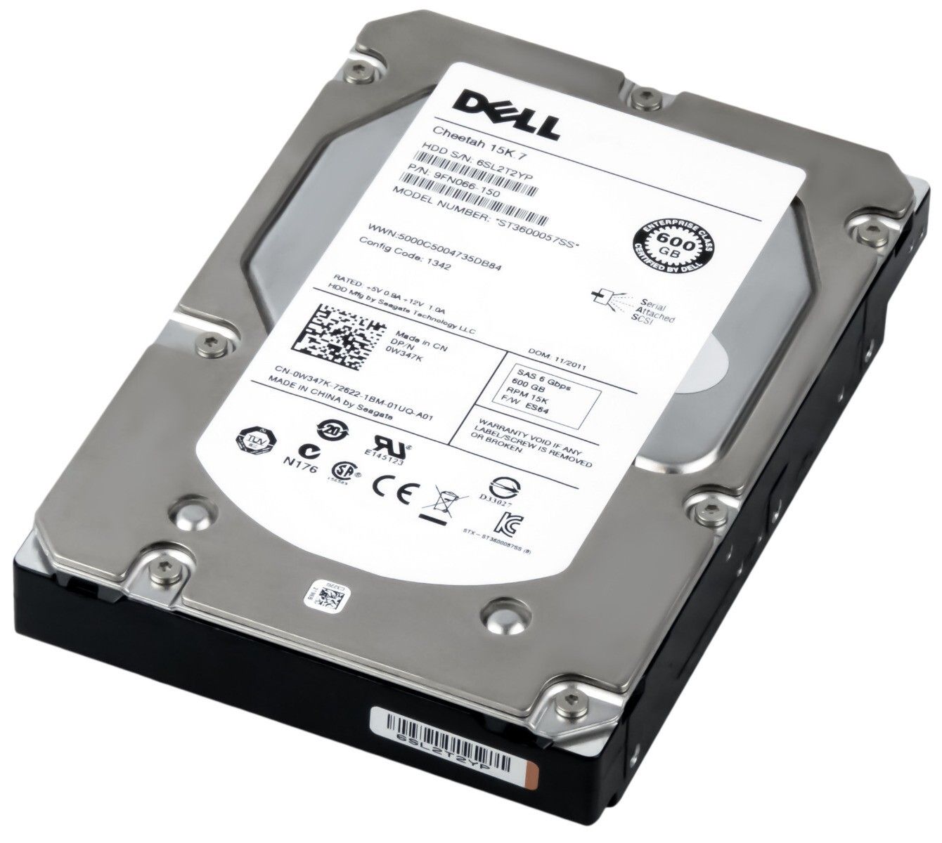 3年保証 Hard Drive Dell 0 W 347 K 600 GB 16 MB Cache SAS 3.5