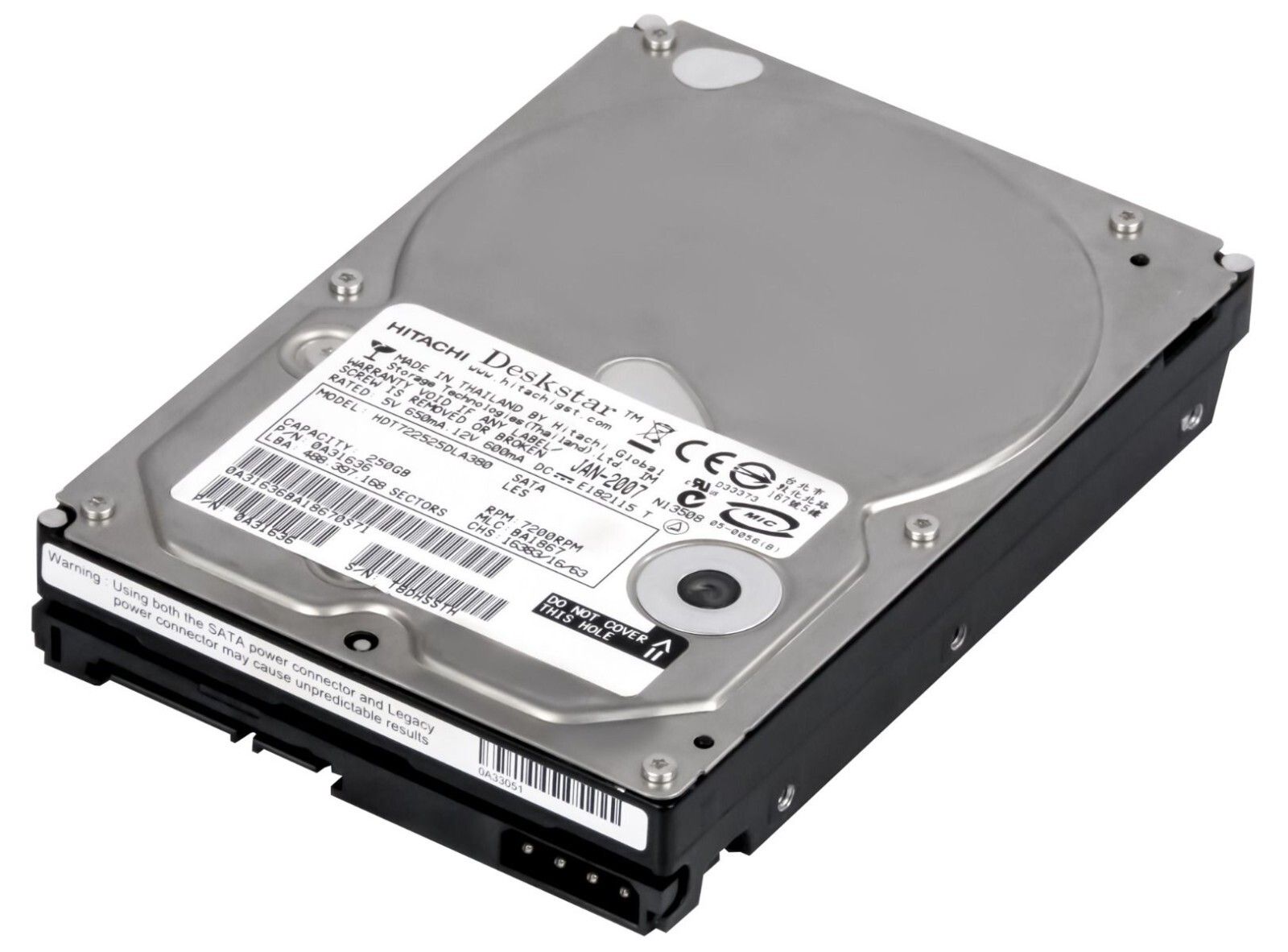 3年保証 Hard Drive Hitachi Deskstar T 7 K 250 GB 2 8 MB SAT