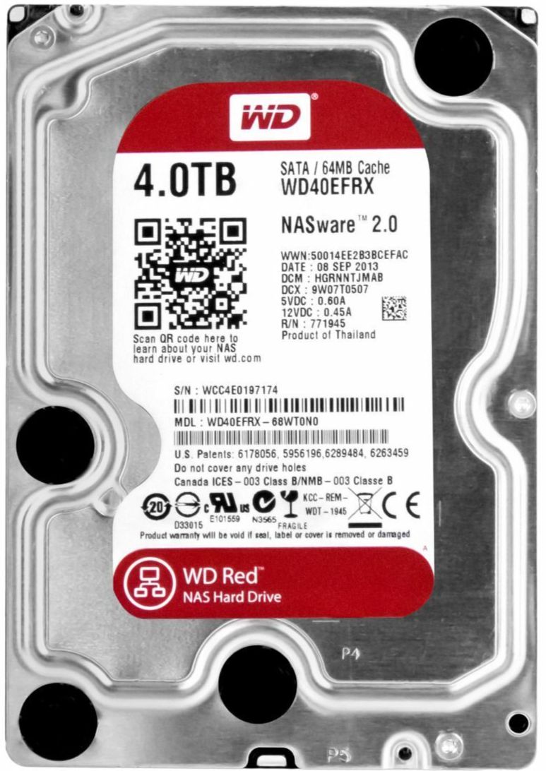 3年保証 Western Digital Red 4 TB 5400 RPM SATA III 64 MB 3 5 NASware 2