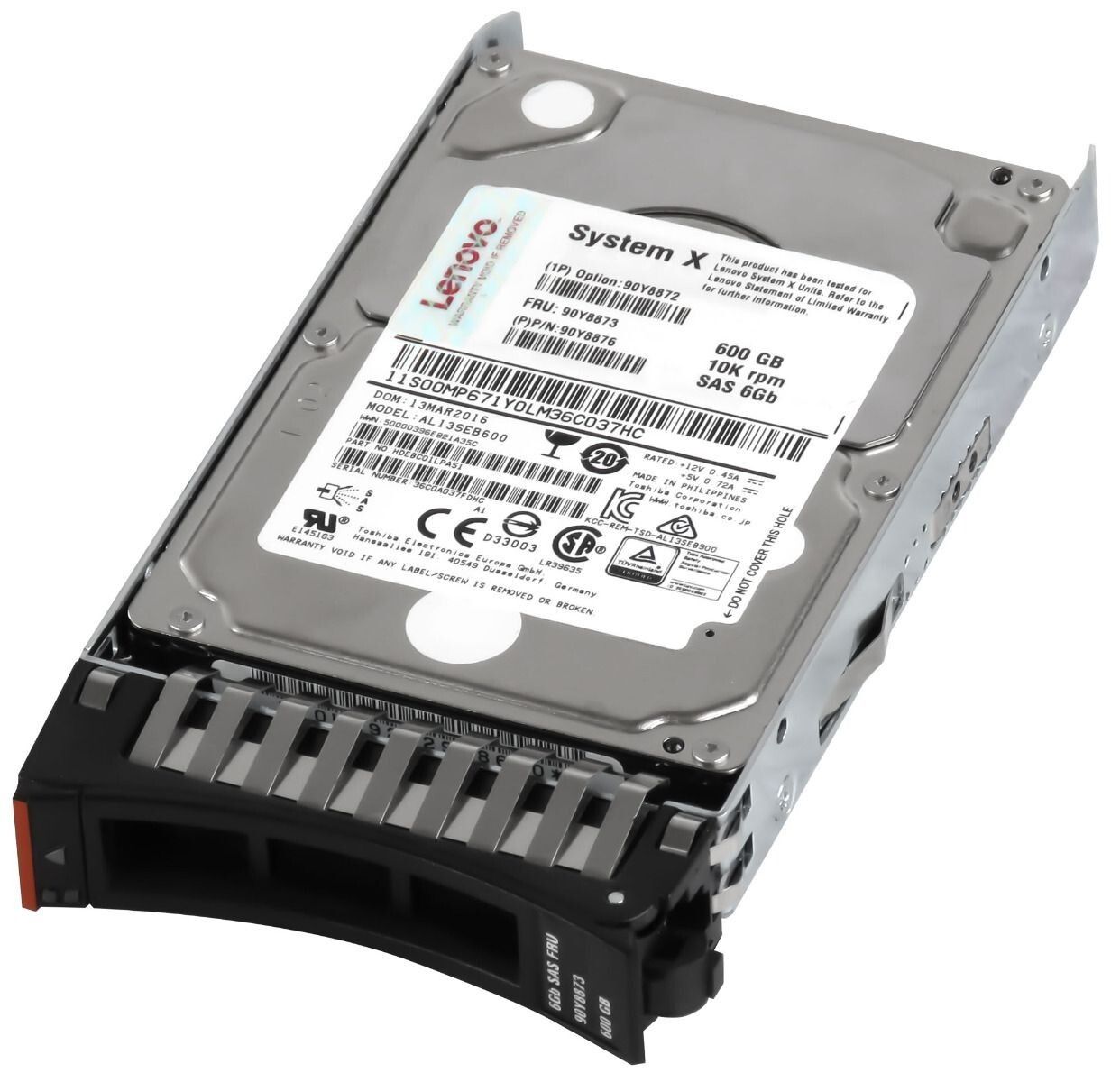 3年保証 Hard Drive Lenovo 90 Y 8873 8876 600 GB 64 MB SAS-
