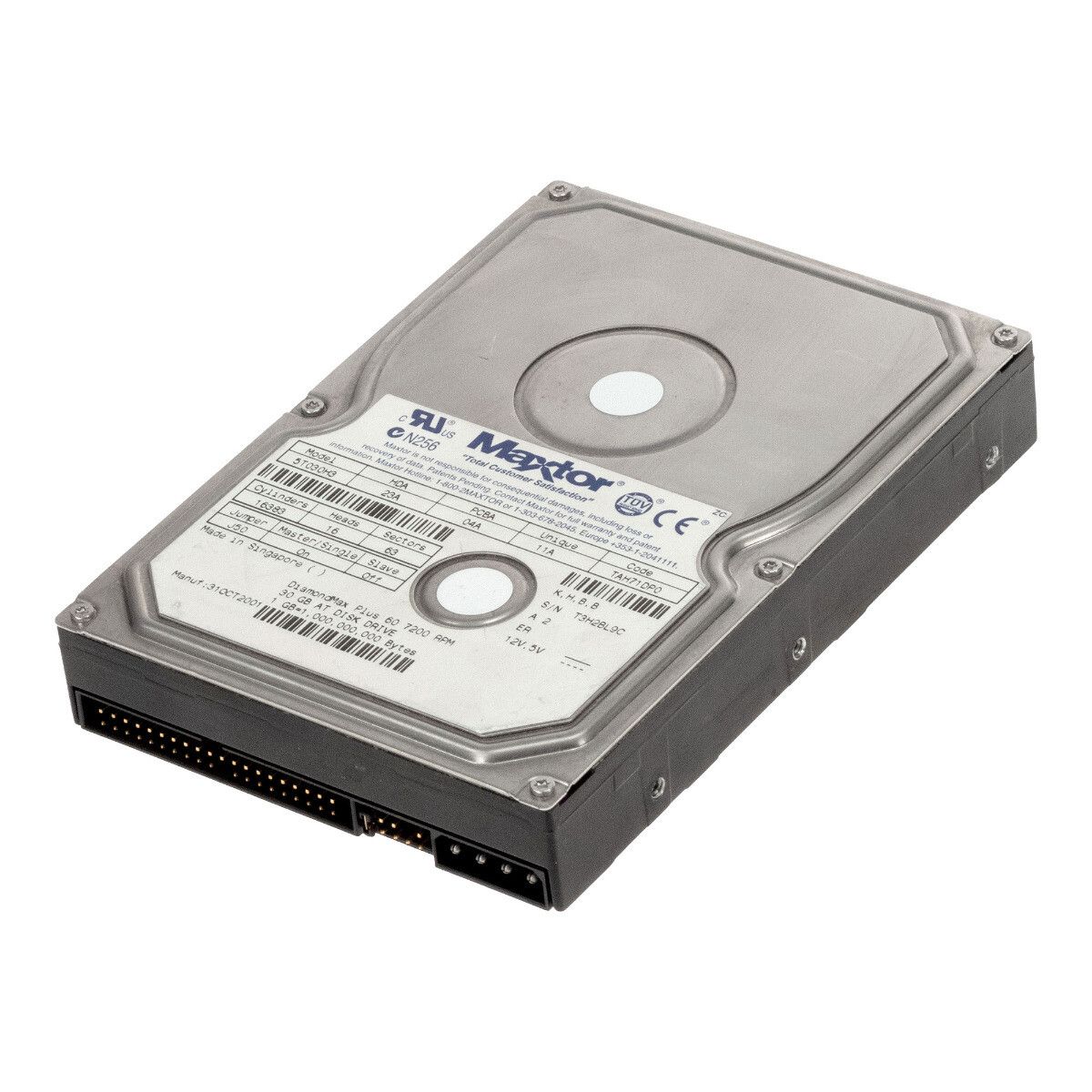 3年保証 Hard Drive MAXTOR DiamondMax Pl 60 5 T 030 H 3 30.7 GB 7.2 K 2 MB ATA 3.5