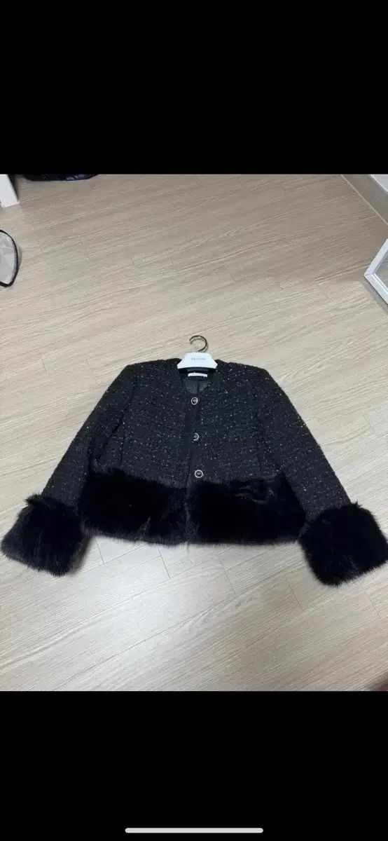 エンドルフィン ツイード ファー ジャケット ブラック