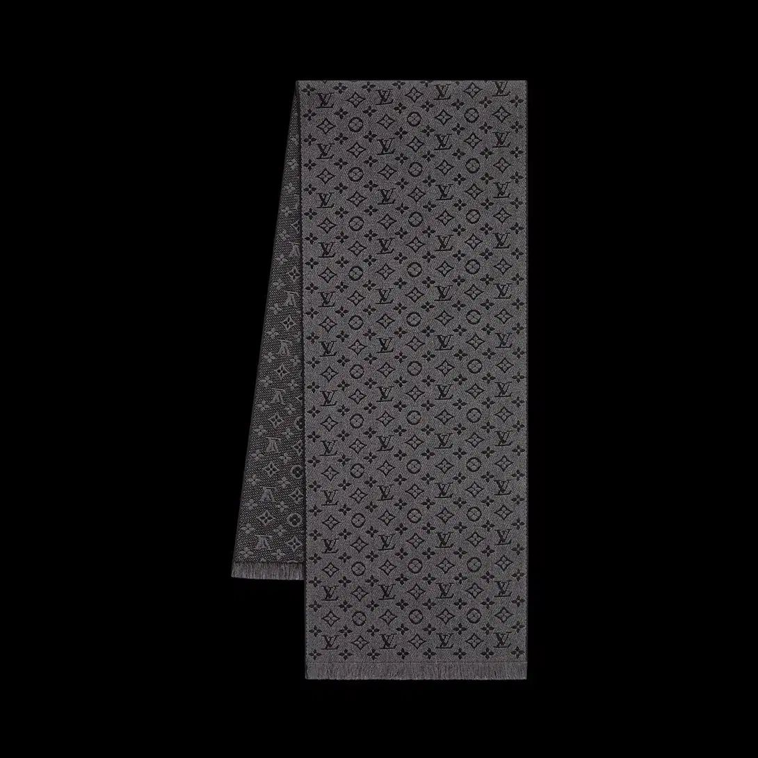Louis Vuitton モノグラム Classic スカーフ チャコール グレー M 78526
