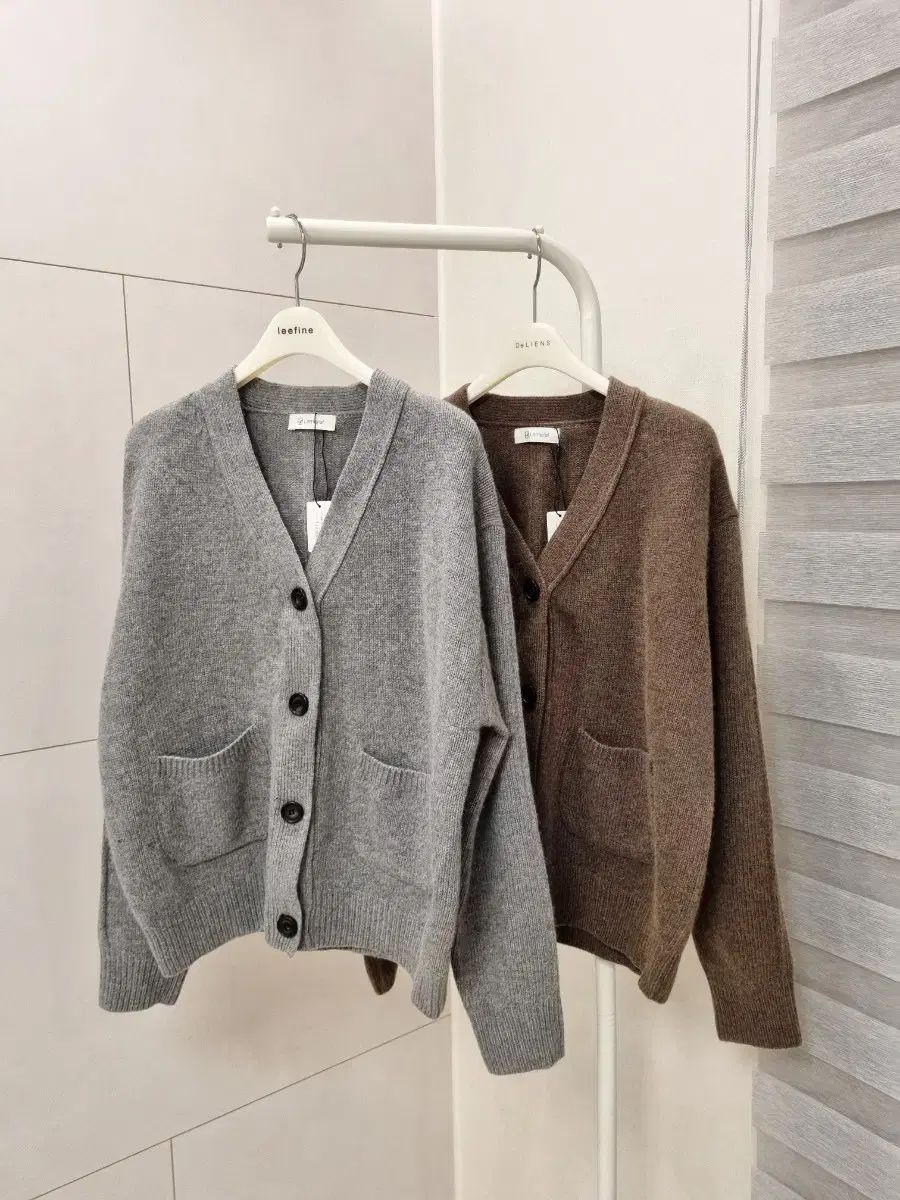 パイナップルウール カシミア ベーシック ニットカーディガン