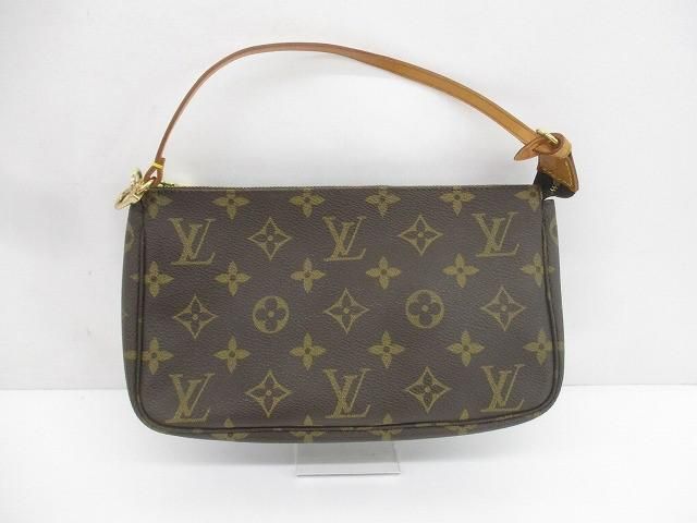 ルイヴィトン LOUIS VUITTON ポシェット アクセソワール モノグラム ポーチ ブラウン レディース