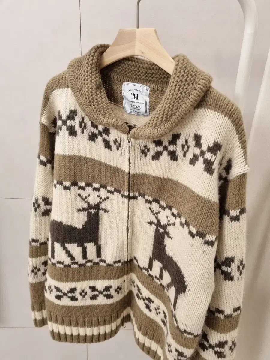 ノルディック ニット ジップアップ カーディガン