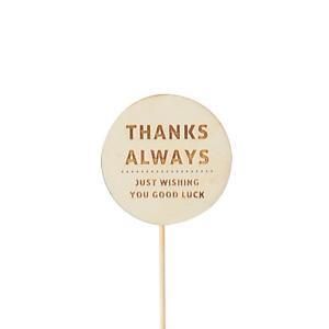 ケー イー アイ 木製クリップ付き焼き印風ピック 4236 入数 60