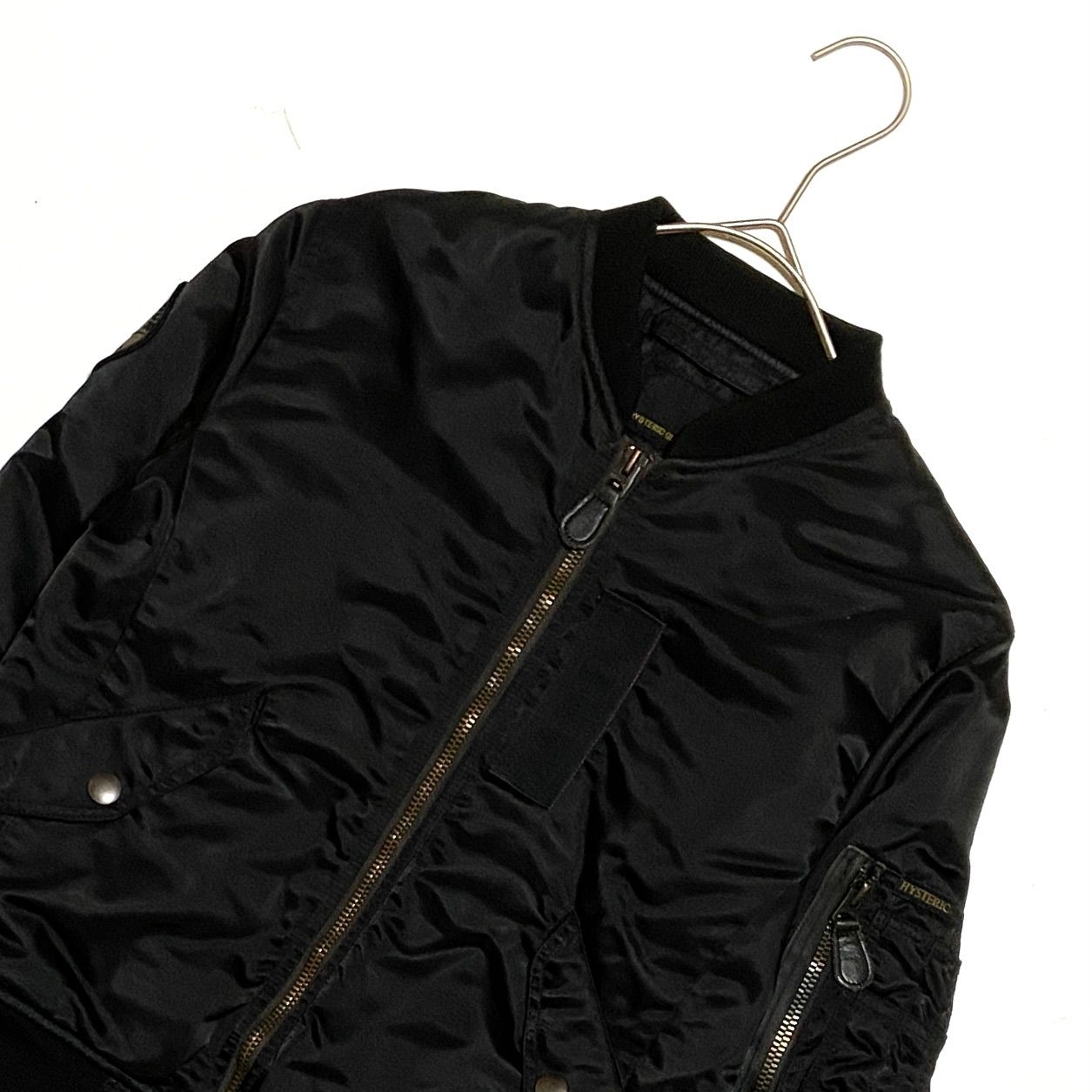 00s ヒステリックグラマー ブルゾン フルジップ ジャケット 両面プリント 黒 00s ヒステリックグラマー ブルゾン フルジップ ジャケット 両面