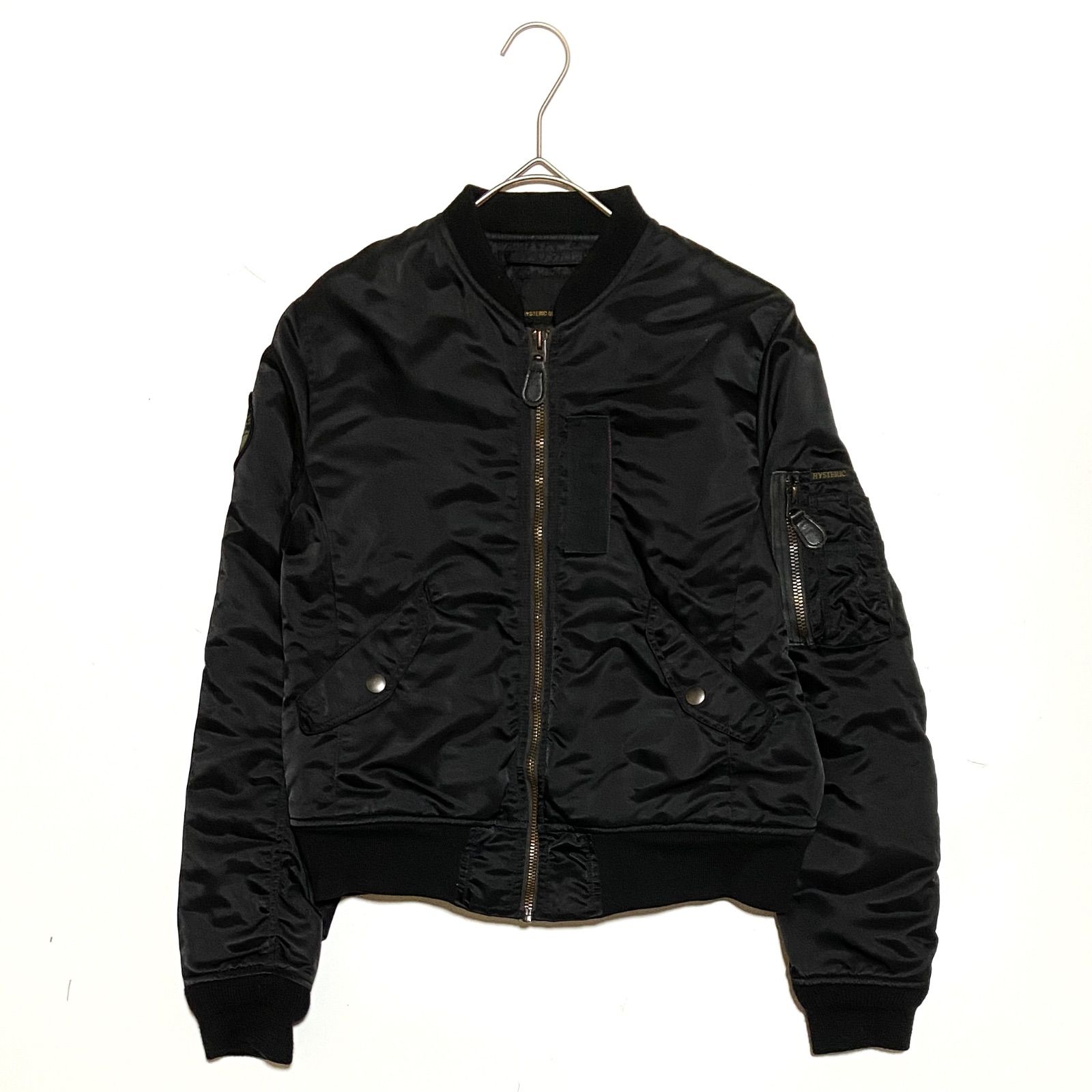 HYSTERIC GLAMOUR フライトジャケット ブラック ワッペン M HYSTERIC GLAMOUR ヒステリックグラマー MA-1 フライトジャケット