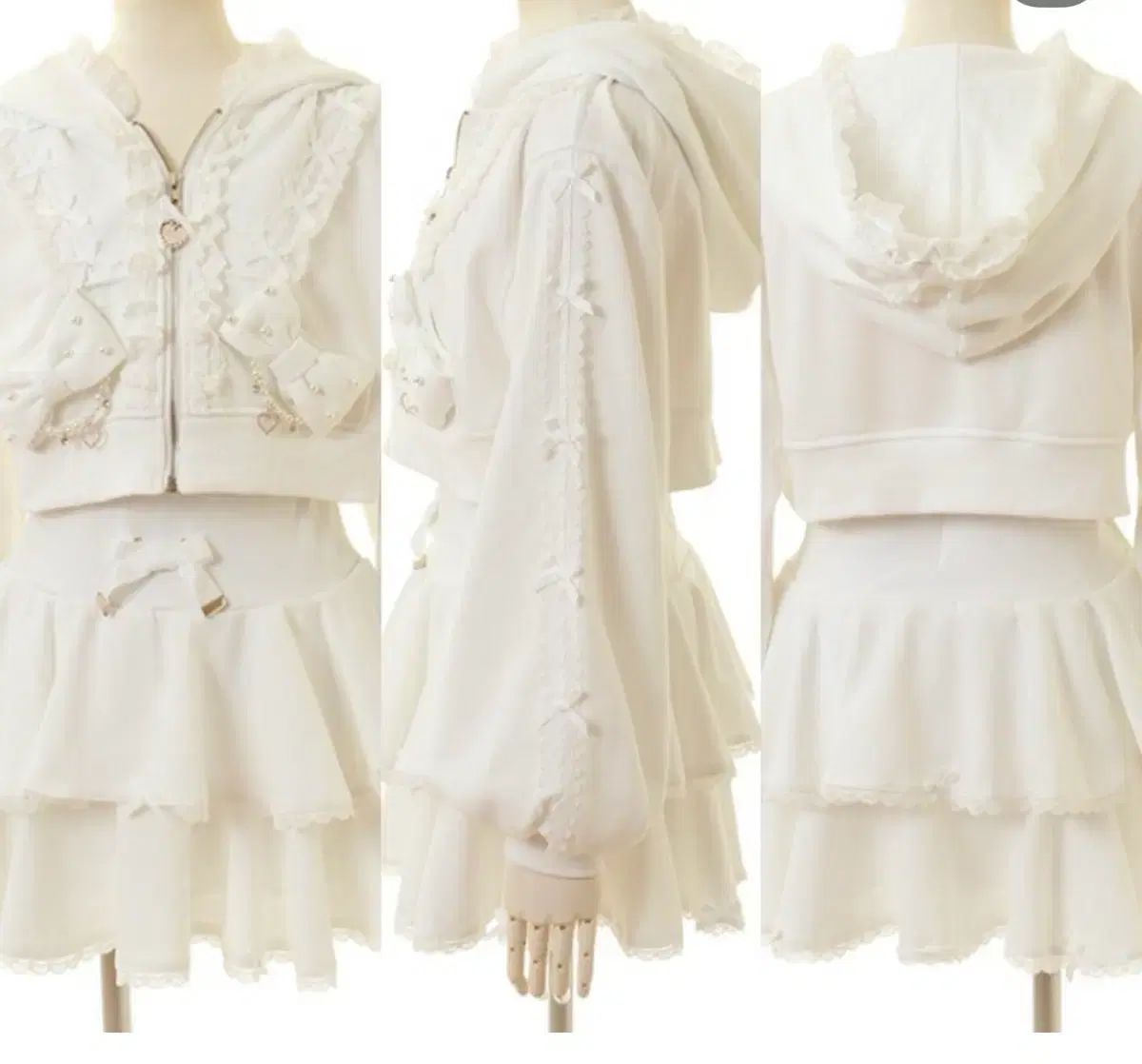 リズリサ パーカ リボン セットアップ 量産型 地雷系