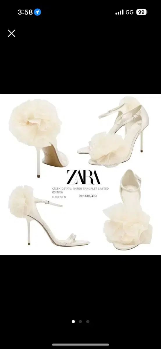 ZARA フラワー ブライダルシューズ サンダル