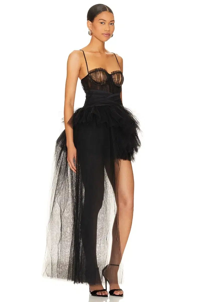 ブラック セルフ ミニ ウェディングドレス パーティー Tシャツ