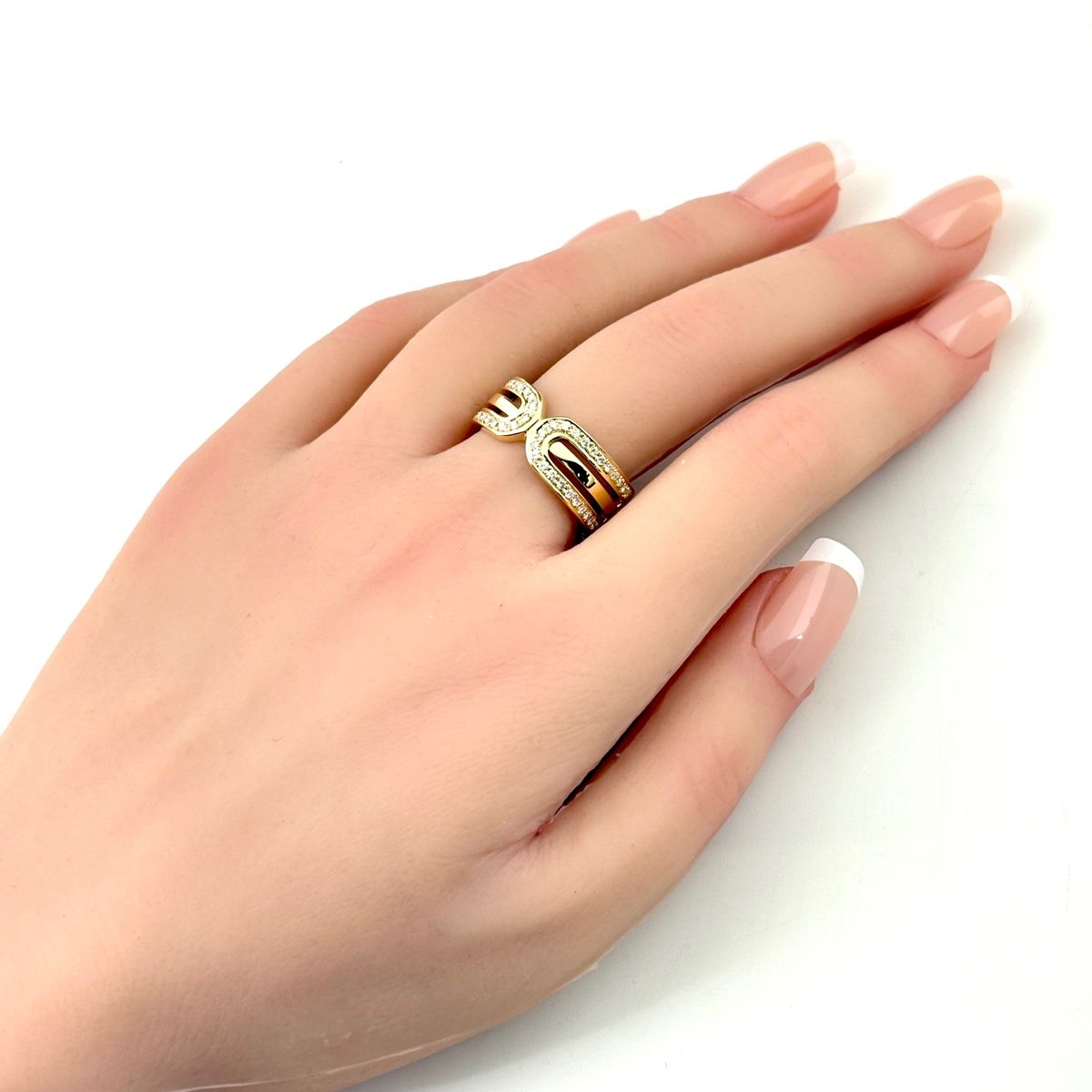 セリーヌ CELINE メレダイヤ デザインリング YG イエローゴールド 指輪