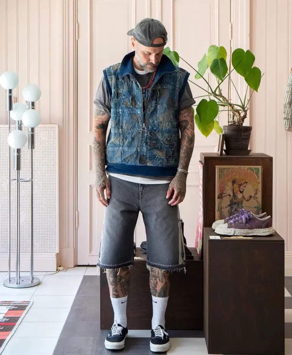 キャピタル ボロ KAPITAL BORO IDG Half Zip Vest