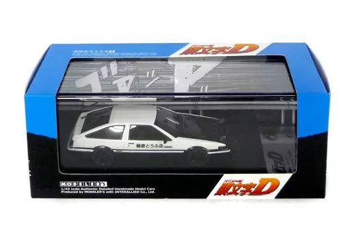 中古】ミニカー 1/43 AE86 トレノ GUNMA PROJECT D(ホワイト×ブラック