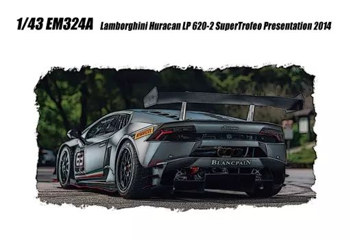 ミニカー 1 43 Lamborghini Huracan LP 620-2 Super Trofeo 2014 プレゼンテーション マットグレーメタリック EM 324 A