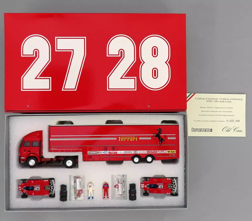 ミニカー 1 43 トランスポーターセット スクーデリアフェラーリ 1982年サンマリノGP RTS 05