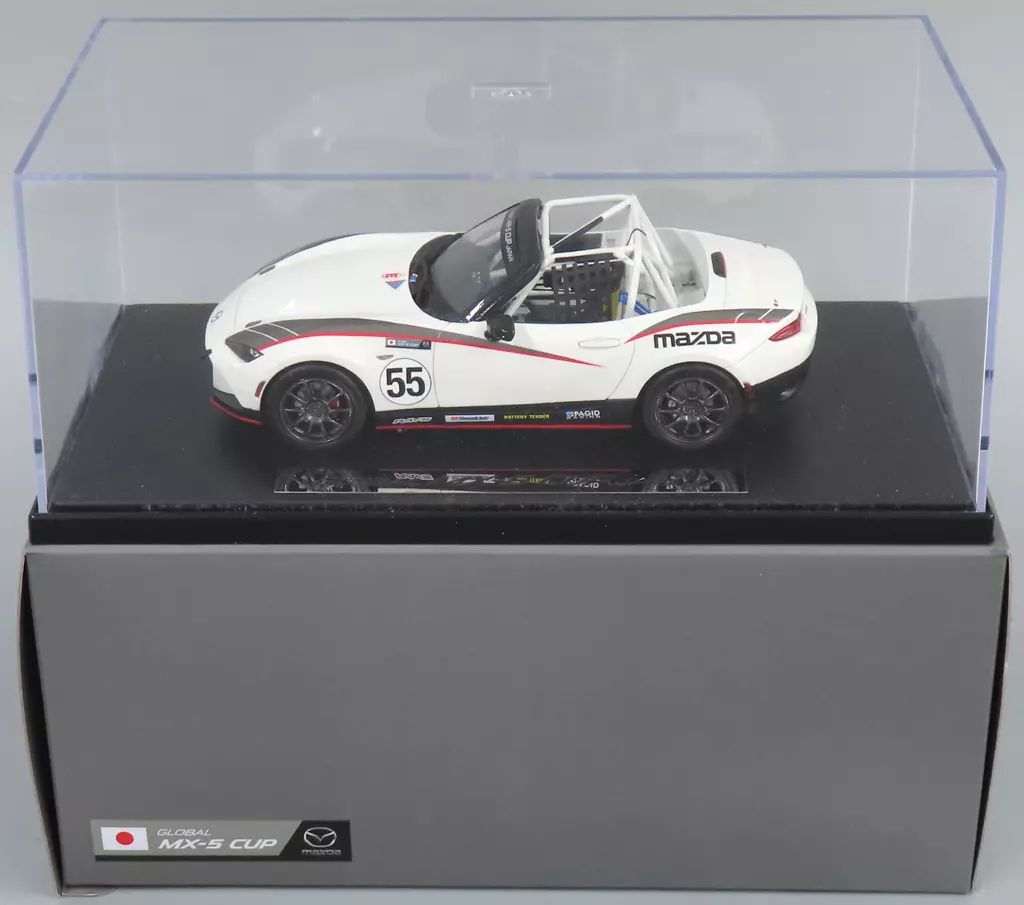 ミニカー 1 24 MAZDA GLOBAL MX-5 CUP JAPAN 55 ホワイト×ブラック×レッド ディーラー別注