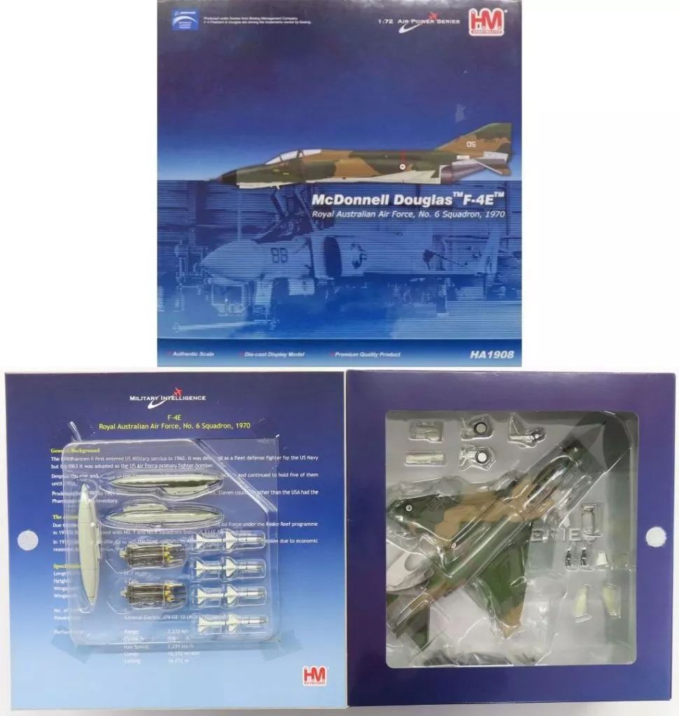 ミニカー 1 72 McDonnell Douglas F-4 E Royal Australia Air Force No.6 Squadron 1970 POWER SERIES HA 1908