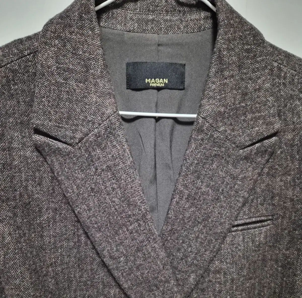MAGAN ヘリンボーン ジャケット スラックス セットアップ ブラウン