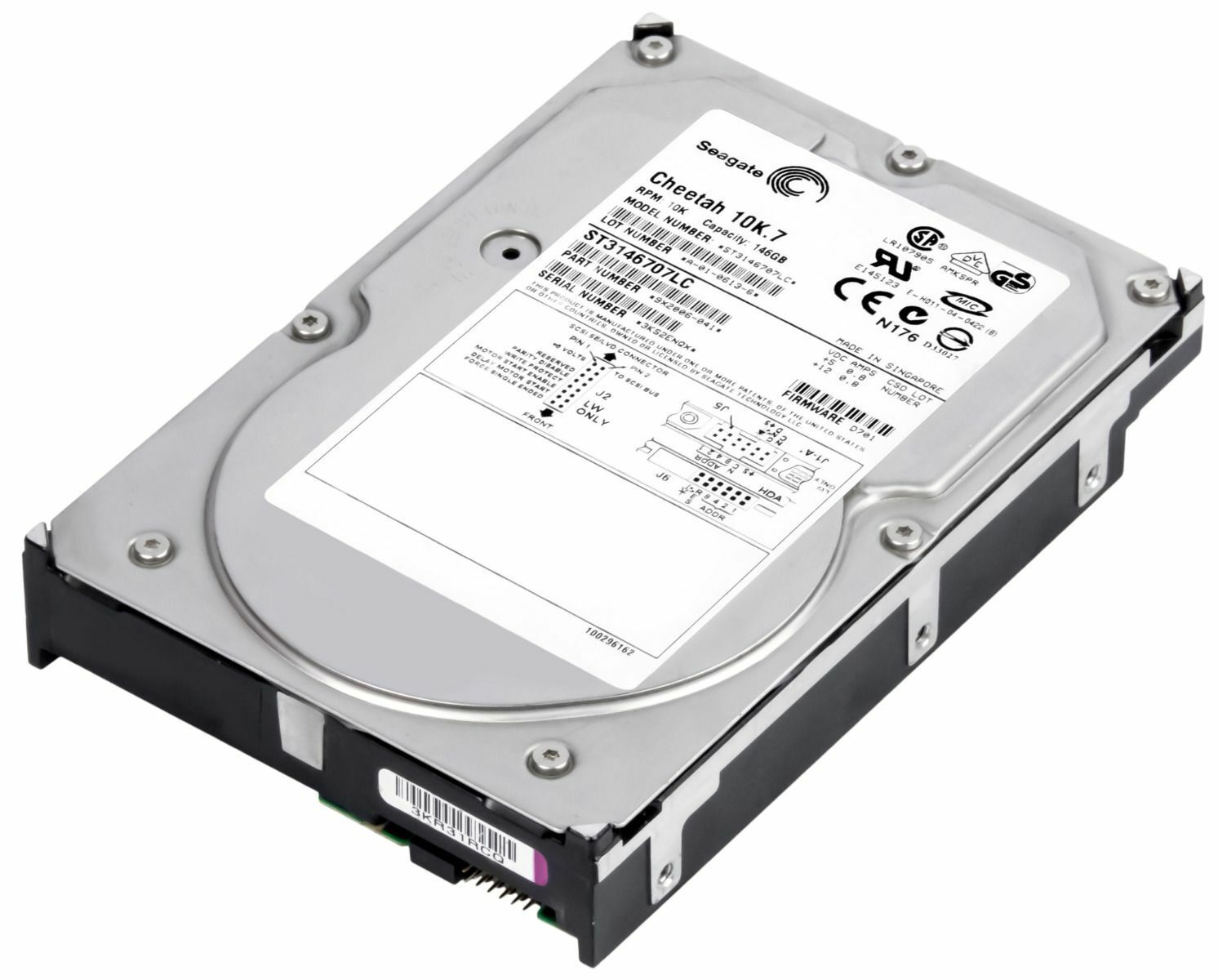 【3年保証】Hard Drive Seagate Cheetah ST3146707LC 146GB 10000RPM SCSI U320 80-Pi Seagate Cheetah Hard rpm, Inch) 8.0